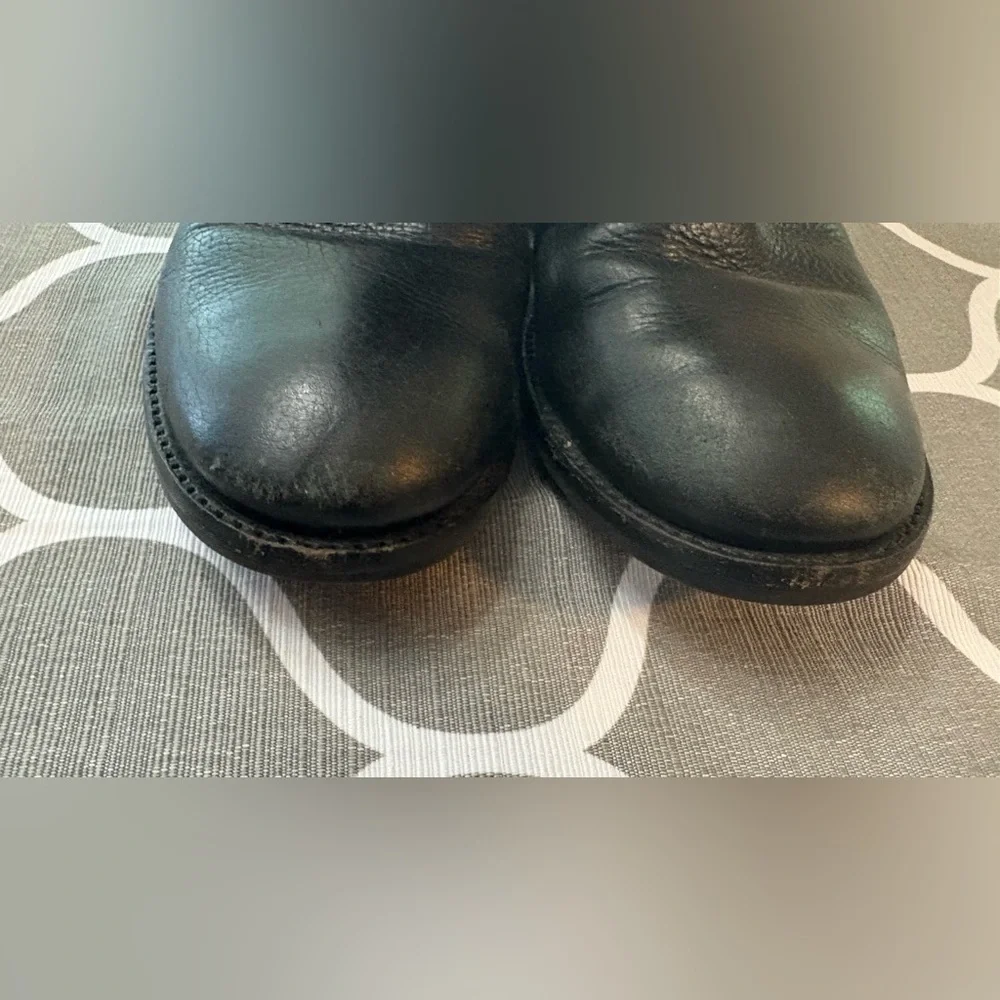 Tory Burch Jolie Tall Black Ladies Pebbled Leather Riding Boots